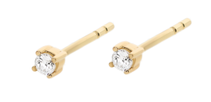 Złote kolczyki z cyrkonią Próby 585 
