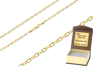 Złoty łańcuszek pusty ankier Próby 585 