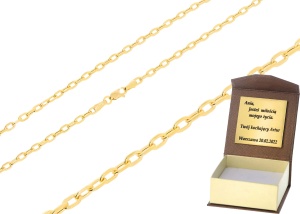 Złoty łańcuszek pusty ankier Próby 585 