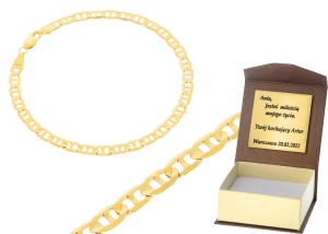 Złota bransoletka pełna gucci Próby 585