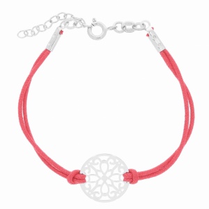 Srebrna bransoletka sznurek Próby 925 