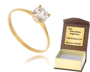 Złoty pierścionek  Próby 585 