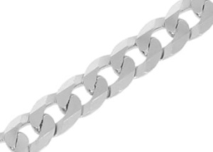 Srebrny łańcuszek rodowany pancerka Próby 925